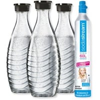 Sodastream CO2-Zylinder + 3 Glaskaraffen