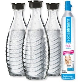 Sodastream CO2-Zylinder + 3 Glaskaraffen