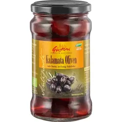 Gustoni Kalamata-Oliven mit Stein, in Essig-Salzlake bio