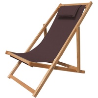 Strandliege Premium Gartenliege Holz Liegestuhl für die Terrasse