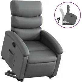 vidaXL Relaxsessel mit Aufstehhilfe Kunstleder 92 x 99,5 x 0 cm Grau