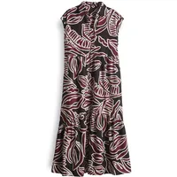 Opus Werisa Midikleid Tropical Dunkelblau/Rot 36