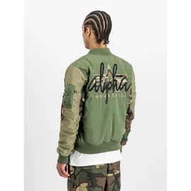 Alpha Industries Ma-1 Camo Jacke sage L