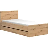 petits-meubles Kinderbett Mao 90 x 200 cm Holzwerkstoff braun