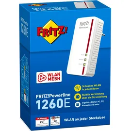 AVM FRITZ!Powerline 1260E 1200 Mbps 1 Adapter 20002789