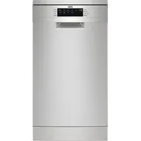 AEG FFB73517ZM, Freistehend, Single (45 cm breit), Edelstahl, Schwarz, Tasten, LED - Silber