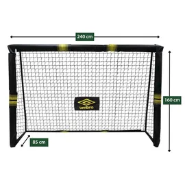 Umbro Fußballtor Schwarz/Gelb 240 x 160 x 8 cm