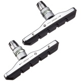 XLC Unisex – Erwachsene Bremsschuhe Cartridge V-Brake BS-V02 4er Set 72 mm Bremssch, Silber, schwarz