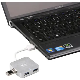 iTEC i-tec Metal Passive Hub, USB 3.0, 4 Port USB-Hub