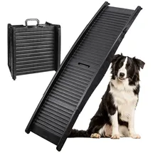 Petigi Hunderampe klappbar 152 cm Schwarz/Grau