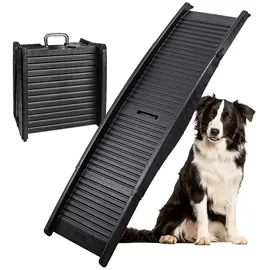 Petigi Hunderampe klappbar 152 cm Schwarz/Grau