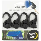 NITE IZE NCJ-01-4R3 CamJam Cord Tightener Karabiner, Kordelspanner, 4er-Pack