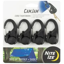 NITE IZE NCJ-01-4R3 CamJam Cord Tightener Karabiner, Kordelspanner, 4er-Pack