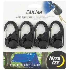 NITE IZE NCJ-01-4R3 CamJam Cord Tightener Karabiner, Kordelspanner, 4er-Pack