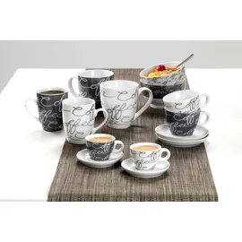 Flirt by R&B 6er Set Ritzenhoff & Breker Kaffeebecher Cornello 330 ml Porzellan Grau M (Medium)