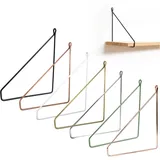 Natural Goods Berlin 2X Regalhalterung PANKOW 200mm - Design Regalträger aus Metall Schwarz - Wandhalterung für Regalbretter - Regalhalter für Wandregale in Wohnzimmer, Küche & Bad