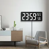 Digitale Led-wanduhr, Große Ziffernanzeige, Weißes Innenbüro