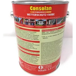 Consolan Wetterschutz-Farbe 2,5 l weiß seidenglänzend