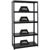 Proregal Schwerlastregal Steel Eagle HxBxT 180 x 100 x 40 cm Fachlast 130kg Schwarz Metall, Rechteckig, 100x180x40 Freizeit, Heimwerken, Werkstatt, Schwerlastregale