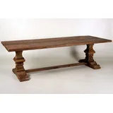 Casa Padrino Vintage Teak Esstisch Holzfarben Rustikal Massiv - Landhaus Stil Tisch Teakholz - Braun