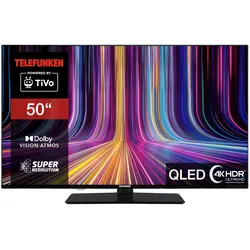 Telefunken 50 Zoll QLED Fernseher Smart TV (4K UHD, HDR Dolby Vision, Dolby Atmos, Triple-Tuner)