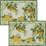 Sander Tischset Lemon 2er-Pack Gobelin gelb-grün Größe 32x48 cm