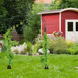 Relaxdays Rosenbogen Metall, mit Spitzen