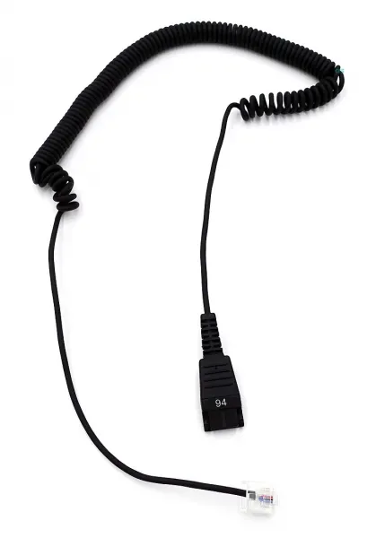 Plathosys Headset Spiralanschlußkabel-Typ94 (Model 94) mit Jabra QD Port auf RJ45 102344 REF B