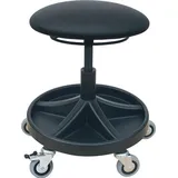 Lotz Drehhocker mit Rollen Kunstlederpolster schwarz Sitz-H.490-620mm LOTZ