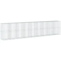 vidaXL Gabione mit Deckel 900x100x200 cm Verzinktes Eisen