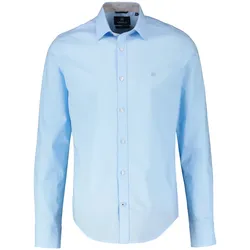 Langarmhemd LERROS "LERROS Basic Poplinhemd, Kent-Kragen", Herren, Gr. XL, Normalgrößen, blau (sky blau), 100% Baumwolle, regular fit, Langarm, Hemden