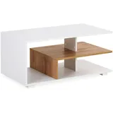 Homestyle4u Couchtisch Weiß Wohnzimmertisch Holztisch