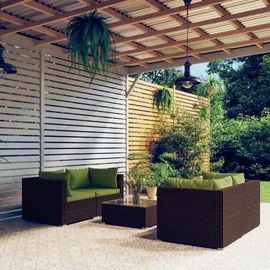vidaXL Garten-Lounge-Set 5-tlg. braun