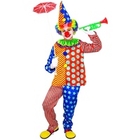 Carnival Party 3tlg. Kostüm "Clown" in Bunt - 116