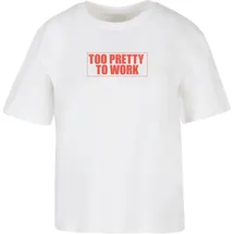 miss tee Too Pretty To Work weiß M