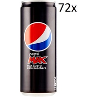 72x Pepsi Cola Max Zero Zucchero Gusto kohlensäurehaltiges Getränk Dose 330ml