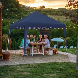 Tectake Faltpavillon 3 x 3 m Blau