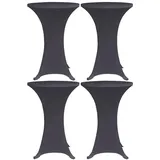 vidaXL Stehtischhussen Stretch Anthrazit 80 x 80 cm 4er Set