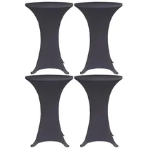 vidaXL Stehtischhussen Stretch Anthrazit 80 x 80 cm 4er Set