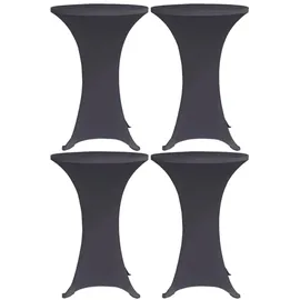vidaXL Stehtischhussen Stretch Anthrazit 80 x 80 cm 4er Set