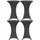 vidaXL Stehtischhussen Stretch Anthrazit 80 x 80 cm 4er Set