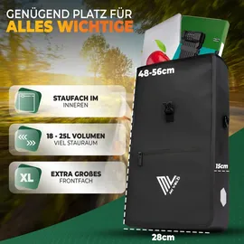 MIVELO 2in1 Fahrradtasche Gepäckträgertasche 25 l schwarz