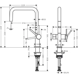 Hansgrohe Talis M54 edelstahl gebürstet 72807800