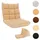 Mendler Bodensessel HWC-N43 Samt 50 x 55 x 0 cm Beige mit Kissen und Rollen