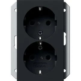 Gira Schuko-Steckdose 2-fach Schwarz