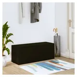 vidaXL Wand-Schuhschrank Schwarz 100x35x38 cm Holzwerkstoff