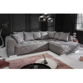 Riess-Ambiente Bigsofa, Grau, Silber, Textil, L-Form, 320x90x110 cm, Wohnzimmer, Sofas & Couches, Sofas, Bigsofas