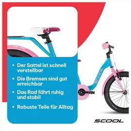 S'COOL niXe 18 Zoll RH 28 cm blau/pink