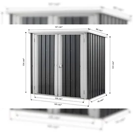 Aileenstore Geräteschrank 1,41 x 0,76 m Grau
