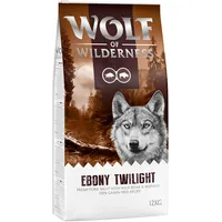12kg Wolf of Wilderness "Ebony Twilight" Wild & Büffel getreidefreies Trockenfutter für Hunde